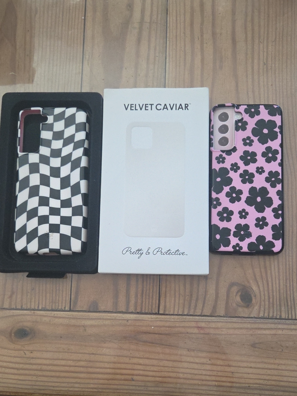 Velvet Caviar Pink & Black Floral And Flag Phone Cases